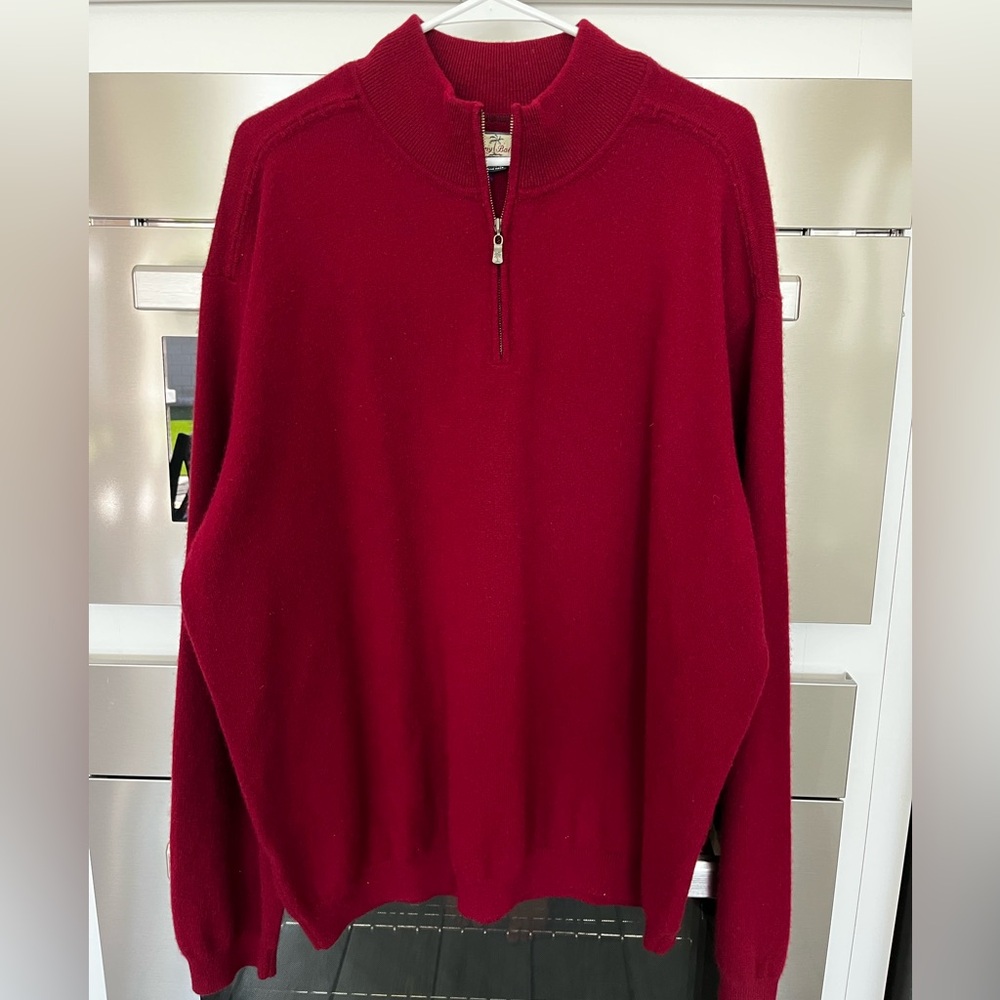 Tommy bahama Men's Red Half-Zip Sweater